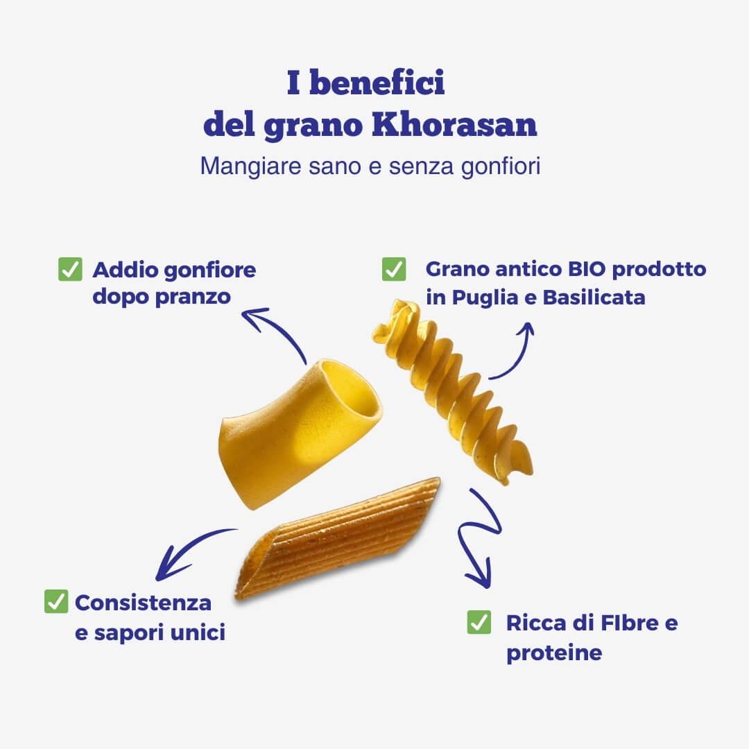 <tc>MEZZE PENNE RIGATE organic pasta of ancient
Khorasan SANTACANDIDA wheat</tc>