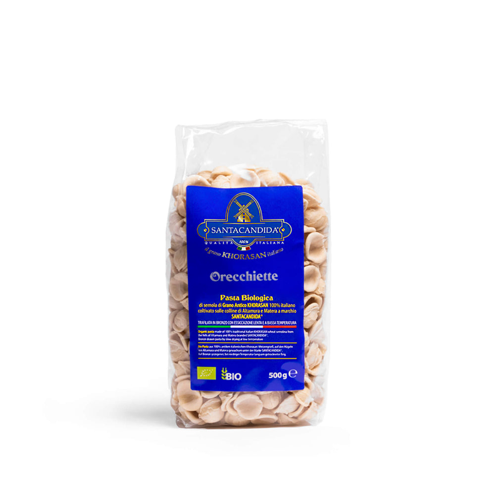 <tc>ORECCHIETTE organic pasta of ancient
Khorasan SANTACANDIDA wheat</tc>