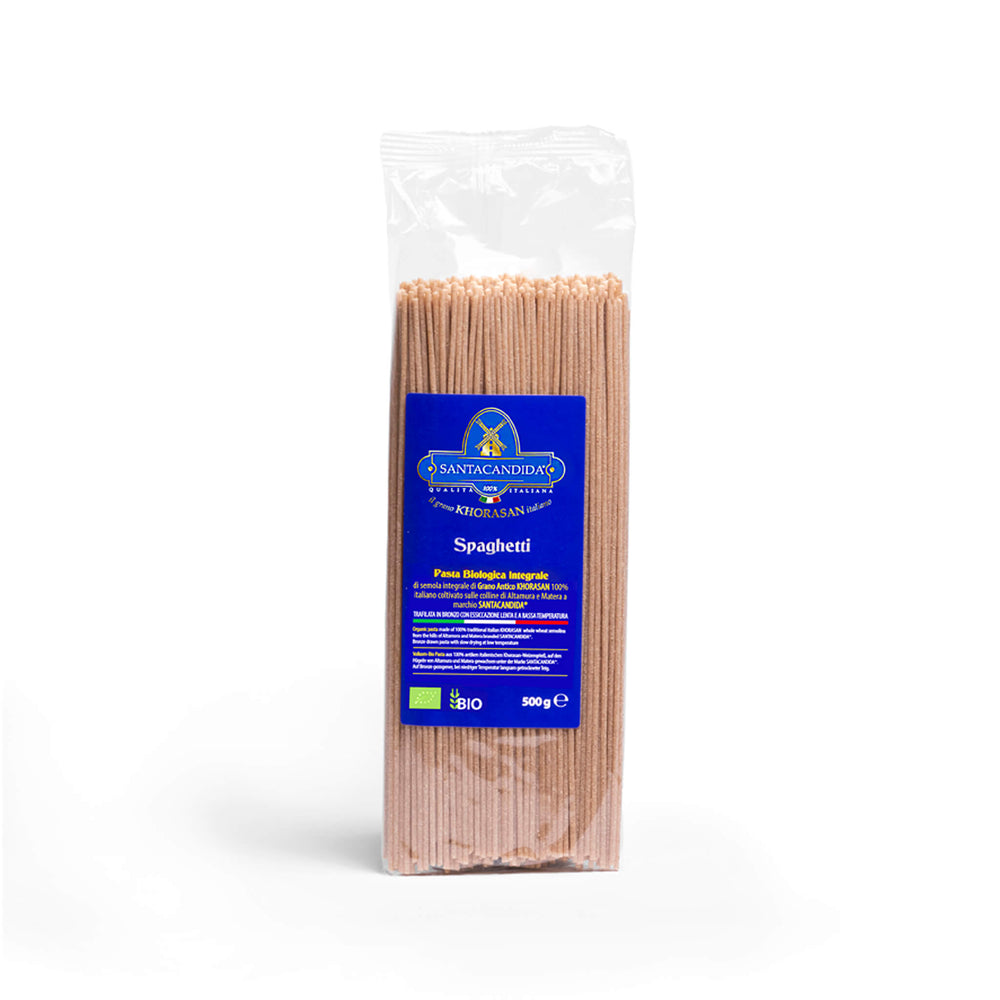 <tc>SPAGHETTI organic pasta
of ancient Khorasan SANTACANDIDA wheat</tc>